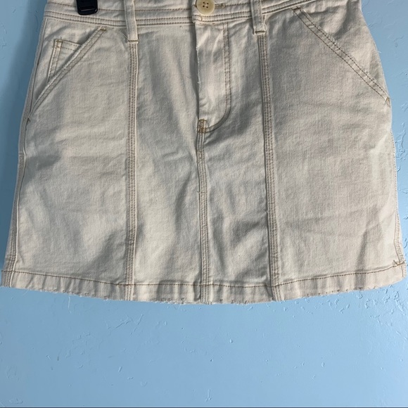 Free People Cream Topstitch Mini Skirt - Picture 6 of 11